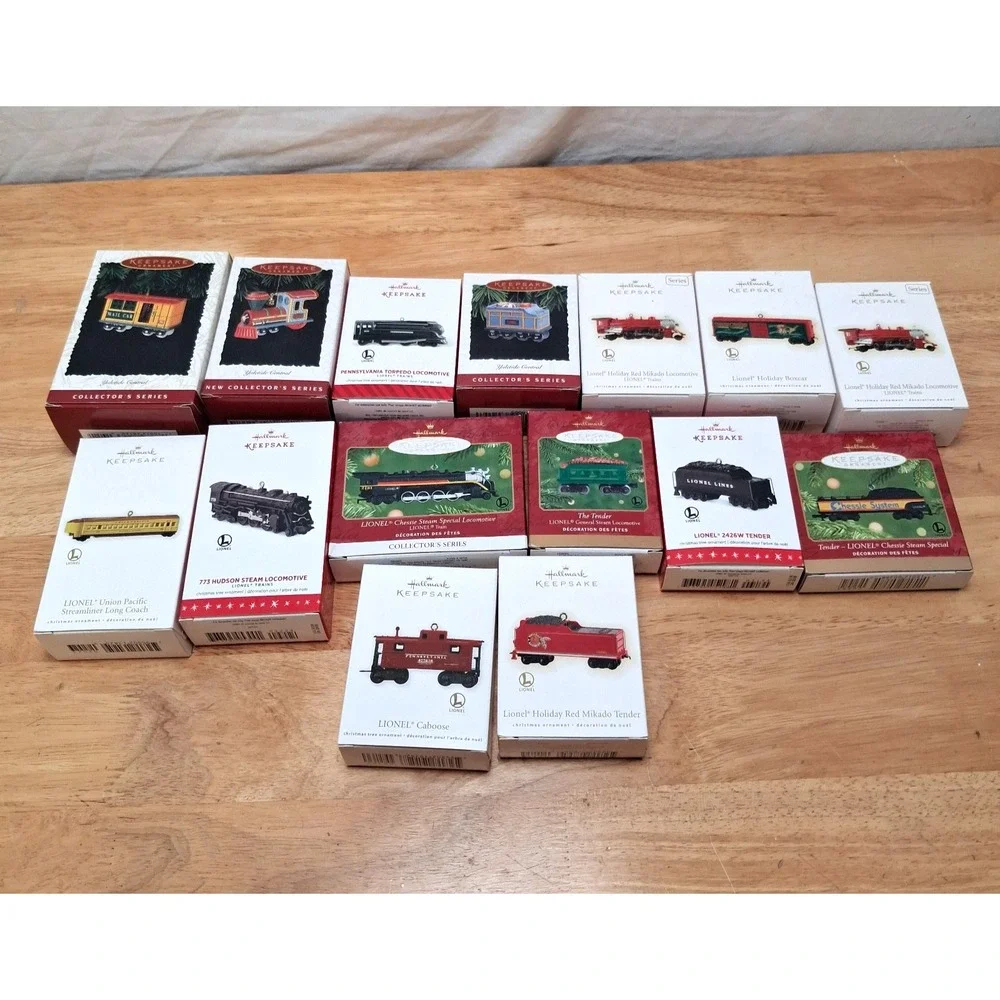 Hallmark Keepsake Lionel Train Ornament Lot of 15 Locomotive Steam Engines